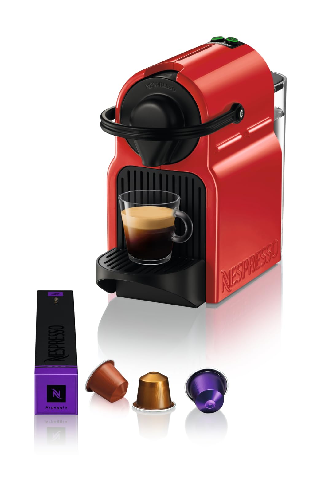 Nespresso Inissia Rouge – cafetière espresso compacte 19 bars