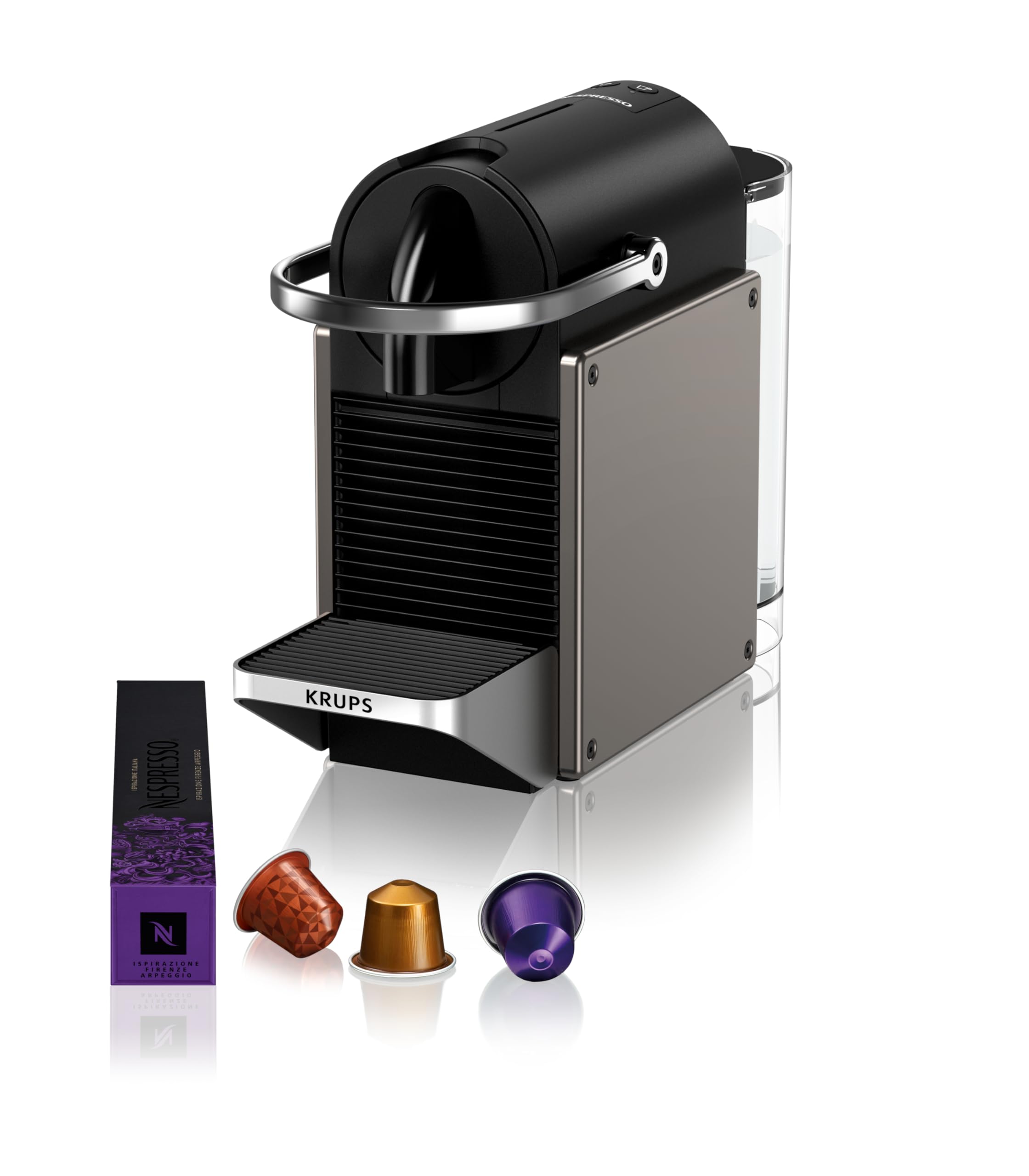 Pixie Titane – cafetière capsules style industriel
